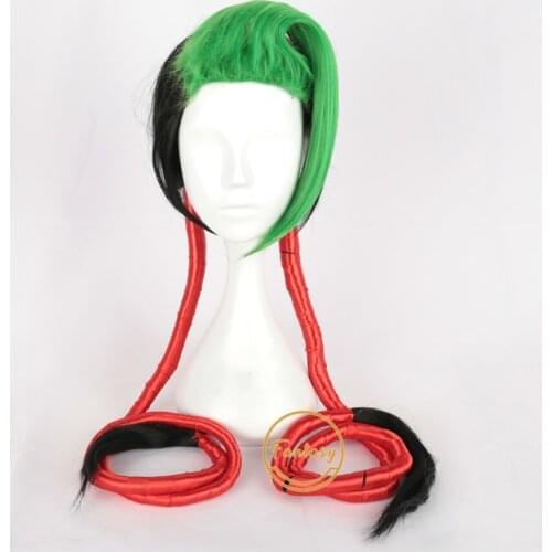 LOL Jinx Heat Resistant Synthetic Cosplay Long Hair Halloween Party + Free Wig Cap