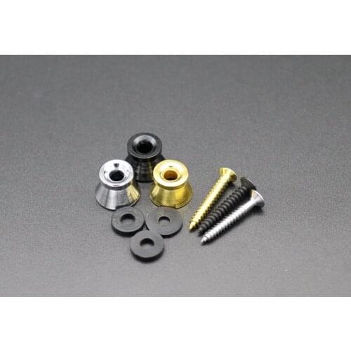 2pcs Metal Guitar Strap Locks Guitar Strap Buttons End Pins with Electric Acoustic Guitar Bass Ukulele