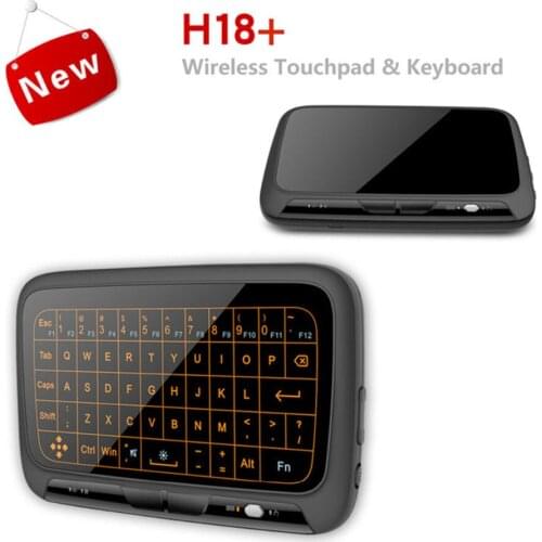 Mini Backlight Wireless Keyboard 2.4GH18 Plus USB Portable Keyboard with Touchpad Mouse for Windows Android Smart TV Linux