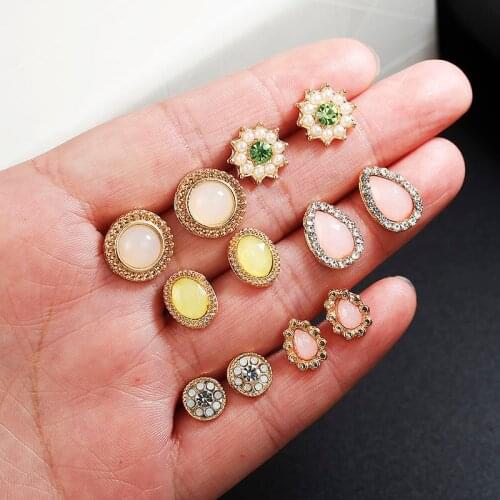 Fashion Hoop Earrings Set for Women Geometric Gold Metal Circle Small Earrings Brincos 2021 Trend Jewelry Gift