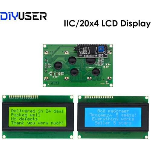 LCD2004+I2C 2004 20x4 2004A Blue/Green screen HD44780 Character LCD /w IIC/I2C Serial Interface Adapter Module for arduino