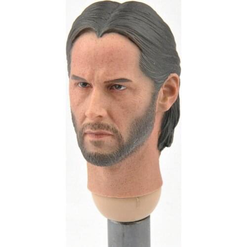 1/6 Scale Male Head Sculpt Man Carving Sculpture Kill God Keanu Reeves fit for 12inch Action Figure Collectible Dolls Model