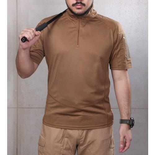 Men Summer Tactical Combat Camouflage Shirt Army Fans Training Outdoor Camping Hiking Short Sleeve T Sports Fishing Hunting Tops