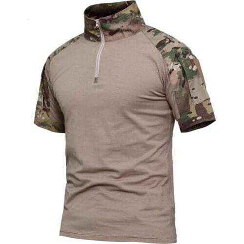 Mens Tactical Shirt Army Combat T-Shirts Men Women Sports Shirt Hunting Climbing Short Sleeve Tops Military Hiking Tee for Male