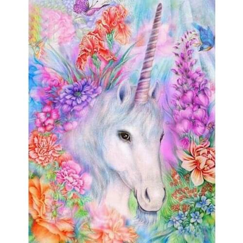 DIY Digital Painting By Numbers gentle unicorn oil painting mural Kits Coloring Wall Art Picture Gift frameless