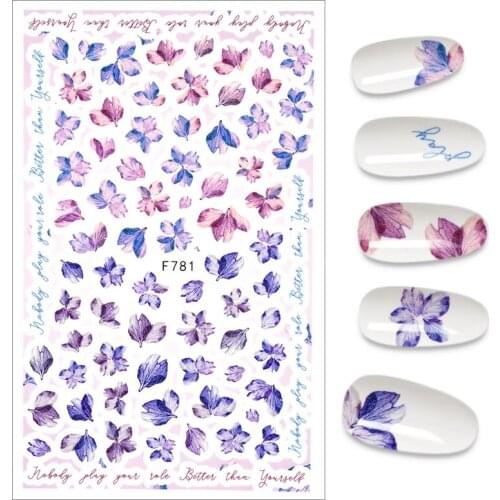 Flower Nail Stickers Clover Manicure Leaf Design Nail Art Decoration Stickers for Nails