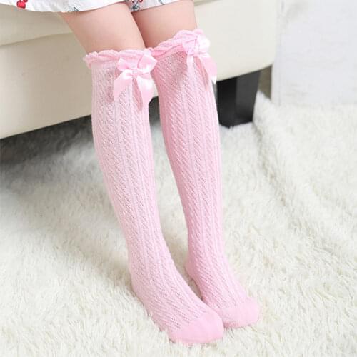 New Kids Girl Long Socks Knee High Toddler Boot Sock Leg Warmer Lace 5 Colors Children Cotton Baby Socks