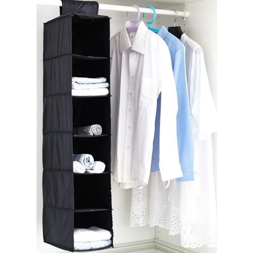 6-layer Narrow Oxford Cloth Hanging Organizers Sorting Clothing Wardrobe Storage Bag Dust-proof Washable Box Storage Supplies