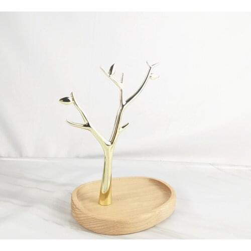 Tree Shape Jewelry Tray Earring Watch Display Holder Stand Stable Base