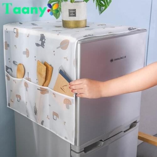 Single door Refrigerator Dust Proof Cover Pocket Multipurpose Cloth Home Textile Washing Machine Cover Household Home Storage