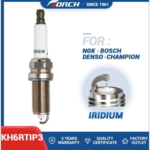 Ignition System Candles TORCH KH6RTIP3 Iridium Platinum Spark Plug Compatible with NGK PLZFR6A-11S