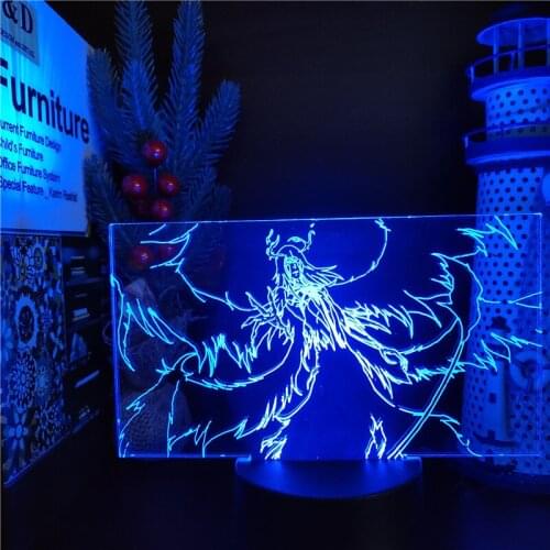 BLEACH Ulquiorra Cifer 3D LED light Lamp Anime Figure Nightlight Color Changing Table Lamp Bedroom Decor Manga Kid Birthday Gift