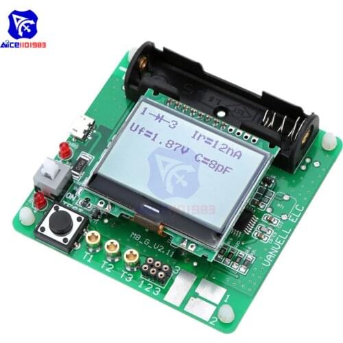 Diymore MG328 LCD Transistor Inductor Capacitor Tester Multifunction Detect Meter with Alligator Clip Wire