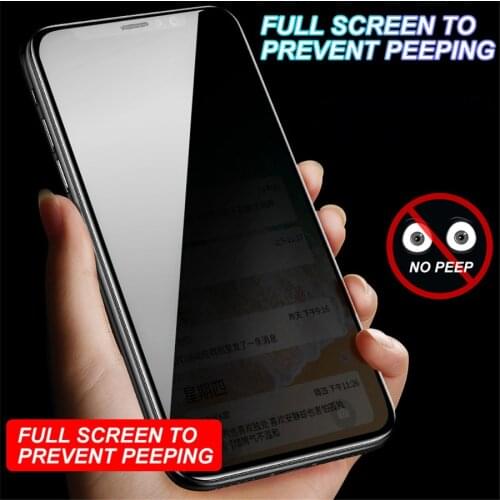 Full Privacy Tempered Glass For iPhone 12 Mini 11 Pro Max X XS Max XR 8 7 6 6S Plus SE 2020 Anti Spy Screen Protector