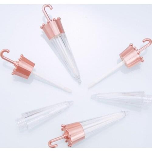 10/30/50pcs 5.5ml Lip Gloss Tubes Empty Lipgloss Bottle Rose Gold Cap DIY Lip Glaze Packing Container