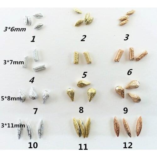100pcs/Pack Alloy Nail Art Charms Decals Rectangle Drop Tear Resin Scrub Rhinestone Metal Accessories Bride Nail Sticker DIY