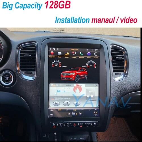 128GB Android Car GPS Navigation Radio For Dodge Durango 2009-2021 Tesla Head Unit Auto Stereo Receiver Audio Multimedia Player