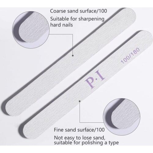 5 type of nail art prismatic sponge double-sided half moon polished nail polish sanding strip file grinding block gray nail tool