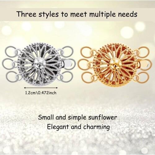6 PCS Necklace Layering Clasps Necklace Connector 3-Layered Necklace Clasp Jewel