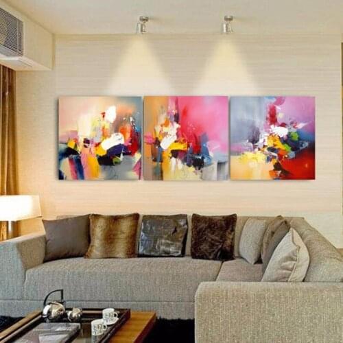 No Frame Colorful Abstract Wall Decor Modern Oil Painting on Canvas Cheap Modern Paintings Christmas Decorations for Home HY39