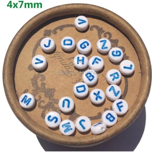 Letter Beads for Kids Jewelry Making mix A-Z Alphabet Beads 3600pcs 7mm Acrylic Beads Flat Round Spacer Beads Loose Beads