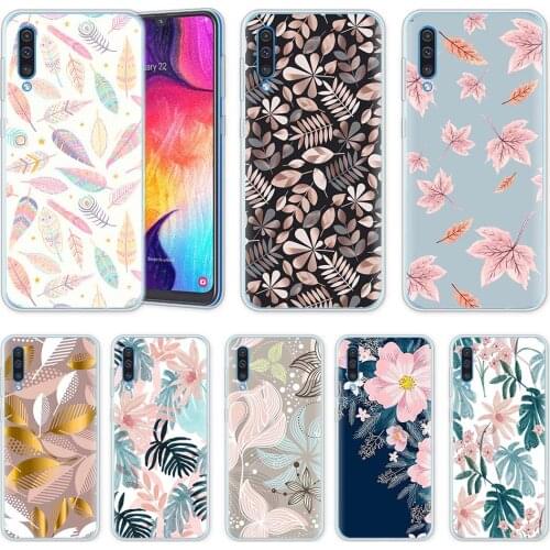 Leaves and Flowers Art Case for Samsung Galaxy A50 A51 A71 A20e A70 A60 A40 A30 A30s A10s A21s A9 A7 2018 Silicone Phone Cover