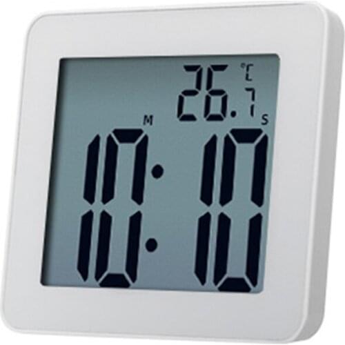 Digital Bathroom Clocks Simple LCD Electronic Alarm Clock Waterproof Shower Watches Temperature Clocks Hanging Timer