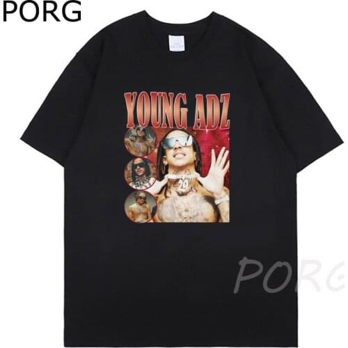Young Adz Summer T-Shirt Men Women Oversized Cotton Harajuku Hip Hop T Shirt Male Causal Tshirts Fashion Brand Loose Tee Men