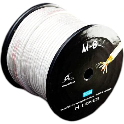 HiFi MPS M-8 99.9997%OFC+Silver Plated coated line Audio wire DVD CD amplifier DAC RCA XLR Balanced Interface audio cable