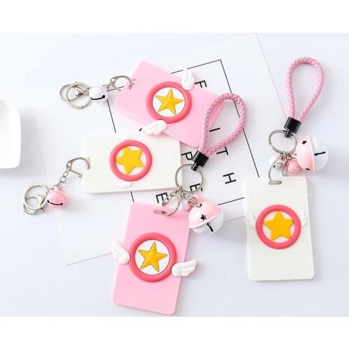 Kawaii Stars Wing PVC Badge Holder & Accessories ID card holder Credit Card Bus card case Name Tag Staff Business Badge Holder