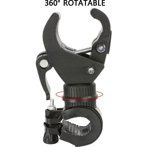 Bicycle Front Light Bracket Universal Clip For Bike Flashlight 360°Rotatable Lamp Holder Cycling Equipment N017A