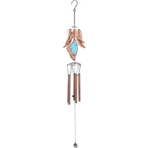 Indoor Outdoor Metal Wind Chimes Luminous Flower Fairy Painted Ornaments Garden