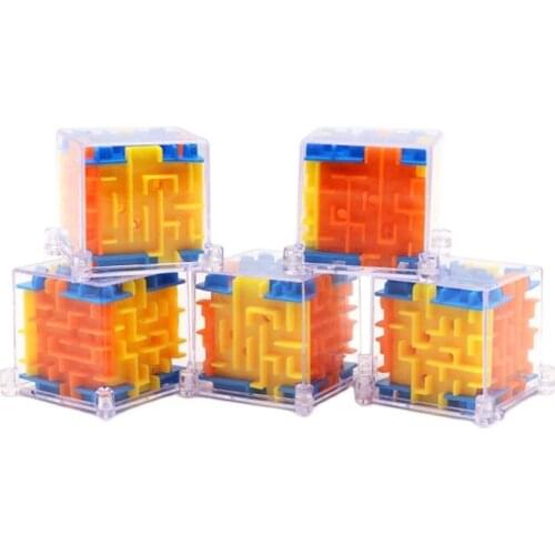 Mini 4CM 3D Maze Cube Ball Labyrinth Intellect Early Learning Educational Games Toys for Kids Children