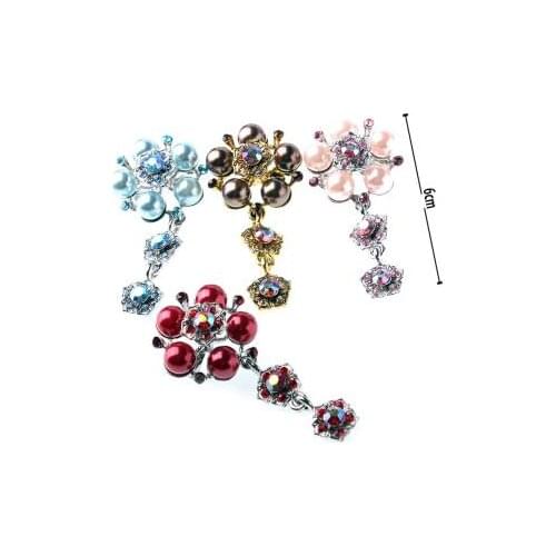 Cubic zirconia Avg Size Marbled Brooch