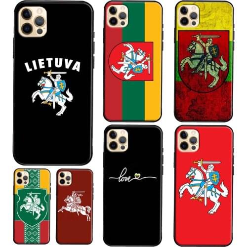 Lithuania Flag Soft TPU Case For iPhone 11 12 Pro Max mini Case For iPhone XR X XS Max SE 2 7 8 Plus
