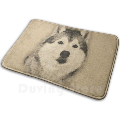 Siberian Husky Soft Non-Slip Mat Rug Carpet Cushion Siberian Husky Husky Sled Dog Malamute Chuksha Siberian Dog Husky