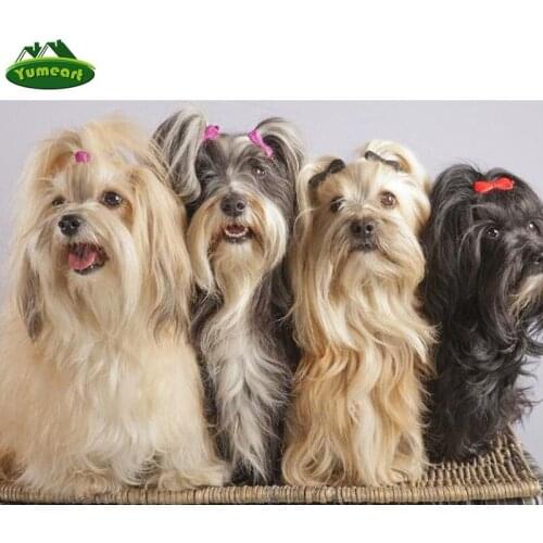 YUMEART DIY Diamond Painting Cross Stitch Animal Square Dog Modern Home Decoration Needlework Full Diamond Embroidery Painting