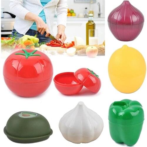 Vegetable Preservation Boxes Set Creative Onion Lemon Tomatoes Shaped Storage Tank Kitchen Plastic Fresh Keeping Food Containers