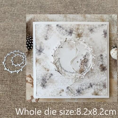 New Design Craft Metal stencil mold Cutting Dies 2pcs grass ring decoration scrapbook die cuts Album Paper Card Craft Embossing