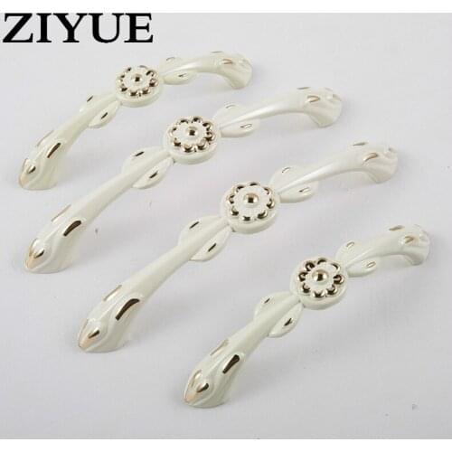 2PCS/Lot Free Shipping The Cabinet Door Handle Small European Zinc Alloy Carved Furniture