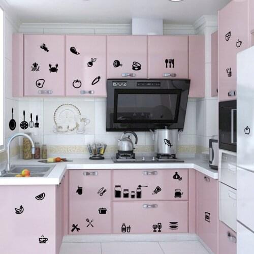 Removable Kitchen Decoration Kitchen Tools Wall Sticker Home Art Decal Vinyl Decor DIY Dining Room Wall Decal Mural A-190