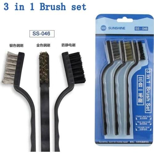 3in1 mobile phone maintenance motherboard Anti-static brush Fine cleaning brush Servicing soft brushs