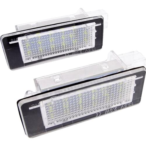 2 Pcs 18SMD LED Number License Plate Light for Renault Espace IV Scenic II III Laguna Fluence Captur Modus FL Dacia Duster Lodgy