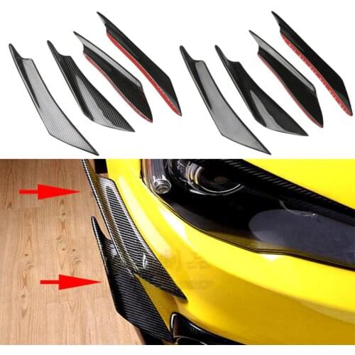 Universal Front Bumper Lip Spoiler Diffuser Splitter Body Spoiler Fin Canards Valence Chin Car Tuning Canard FFD-SS