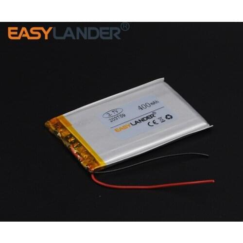 10pcs/Lot 3.7V 400mAh Rechargeable li Polymer Li-ion Battery For GPS PSP MP3 SPeaker DIY PAD Power LED Bluetooth Pen 203759