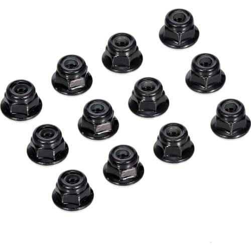 12PCS Metal 4mm M4 Wheel Lock Nuts for 1/10 RC Crawler Car Traxxas TRX4 TRX6 Axial SCX10 90046 AXI03007 Redcat