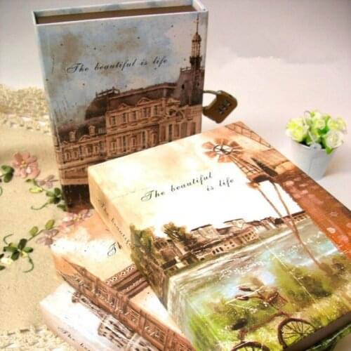 135*188mm A5 Retro diary student box password Notebook Cute Functional Planner Dairy Journal Gift Package Hardback cop notepad