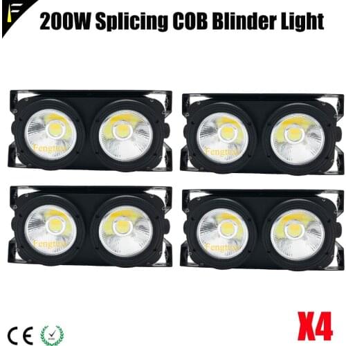 Splicing 2 Light Led Blinders With 100w LED COB x2 Amber+Cold White Color For Audience Blinding Color Warm