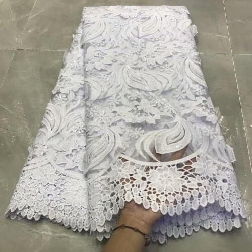 2020 New Milk Silk African Lace Fabric High Quality Sequins Mesh Lace Fabric French Tulle Lace for Wedding Dress Sewing