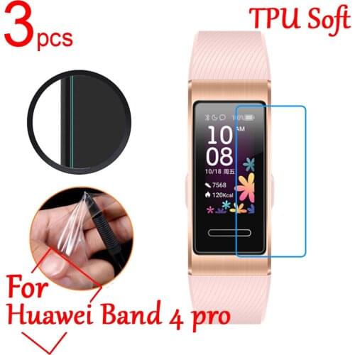 3pcs Ultra Clear TPU Soft Full Screen Protector Film cover For Huawei Honor Band 4 pro Running 3E 4E 5I sports SmartWatch Film